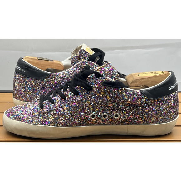 Golden Goose Super-Star Low Top Multi color Limited Edition Size 40 US 10 - Picture 6 of 16
